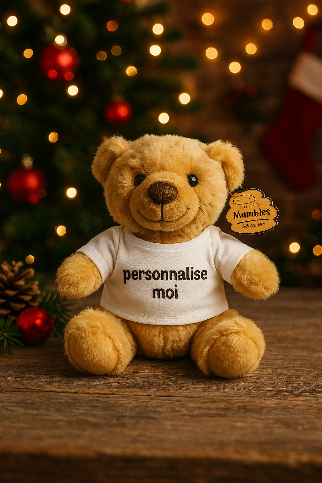 Ourson de noël personnalisable