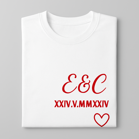 T-shirt date en chiffre romain