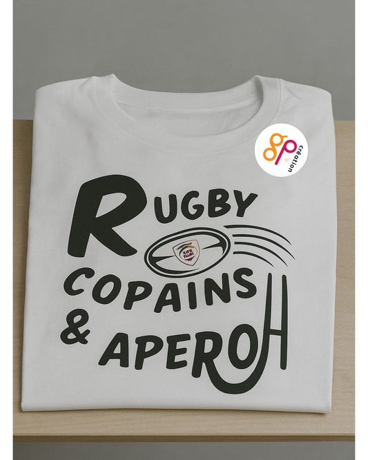 T-SHIRT Rugby, Copain, Apéro