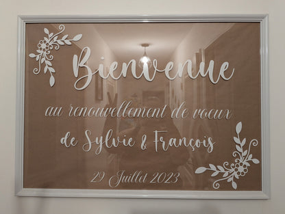 Stickers panneau de bienvenue