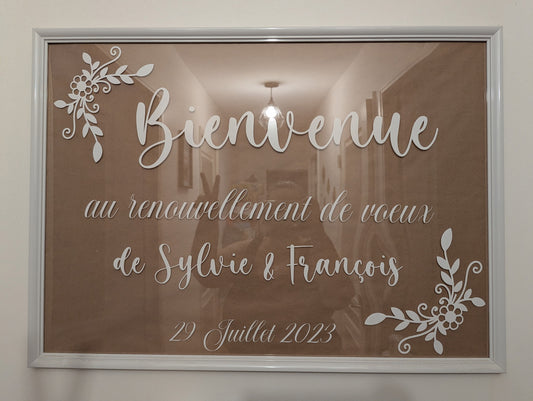 Stickers panneau de bienvenue